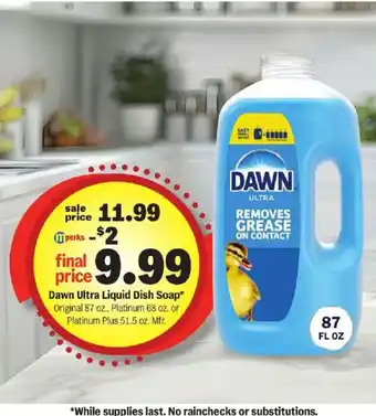 Meijer Dawn Ultra Liquid Dish Soap offer