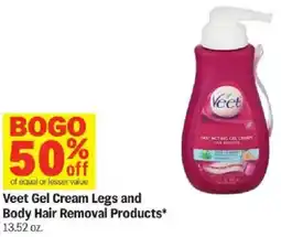 Meijer Veet Gel Cream Legs and Body Hair Removal Products offer