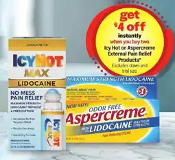 Meijer Icy Hot or Aspercreme External Pain Relief Products offer