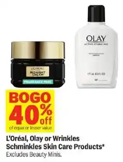 Meijer L'Oréal, Olay or Wrinkles Schminkles Skin Care Products offer