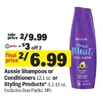 Meijer Aussie Shampoos or Conditioners or Styling Products offer