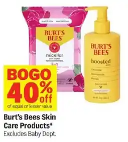 Meijer Burt's Bees Skin Care Products offer