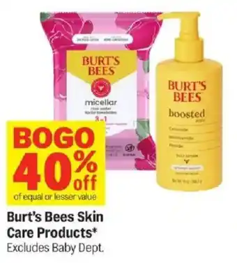Meijer Burt's Bees Skin Care Products offer