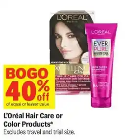 Meijer L'Oréal Hair Care or Color Products offer