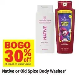 Meijer Native or Old Spice Body Washes offer