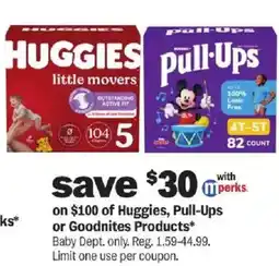 Meijer Huggies, Pull-Ups or Goodnites Products offer