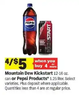 Meijer Mountain Dew Kickstart or Pepsi Products offer