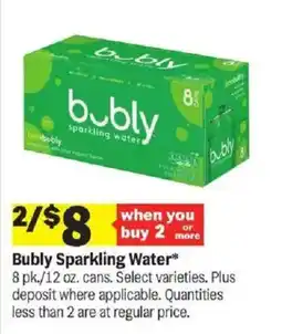 Meijer Bubly Sparkling Water offer
