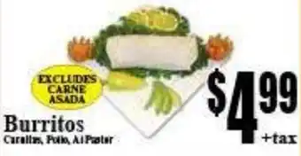 Baja Ranch Burritos offer