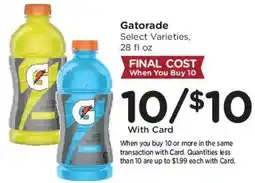Kroger Gatorade Select Varieties offer