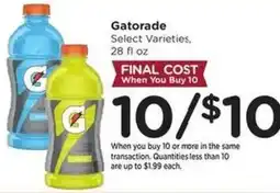 Kroger Gatorade Select Varieties offer