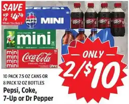 Rouses Pepsi, Coke, 7-Up or Dr Pepper offer