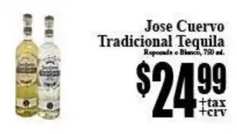 Baja Ranch Jose Cuervo Tradicional Tequila offer