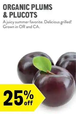 New Seasons Market Organic plums & plucots offer