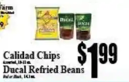 Baja Ranch Calidad Chips Ducal Refried Beans offer
