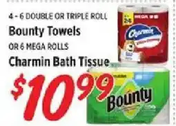 Rouses Bounty Towels or Charmin Bath Tissue offer