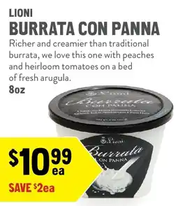 New Seasons Market Lioni burrata con panna offer