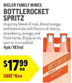 New Seasons Market Bieler Family Wines Bottlerocket Spritz offer