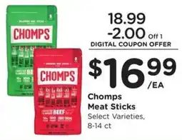 Kroger Chomps Meat Sticks offer