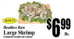 Baja Ranch Headless Raw Large Shrimp offer
