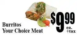 Baja Ranch Burritos Your Choice Meat offer