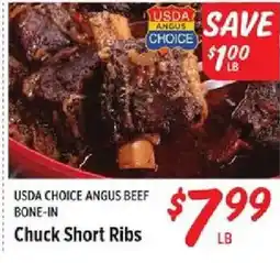 Rouses Usda choice angus beef chuck short ribs offer