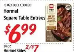 Rouses Hormel square table entrées offer