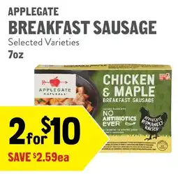 New Seasons Market Applegate breakfast sausage offer
