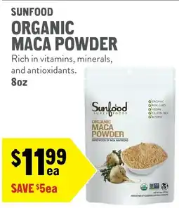 New Seasons Market Sunfood organic maca powder offer