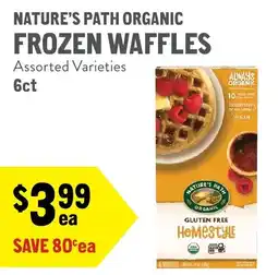 New Seasons Market Nature's Path Organic Frozen Waffles offer