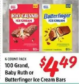 Rouses 100 Grand, Baby Ruth or Butterfinger Ice Cream Bars offer