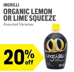 New Seasons Market Ingrilli organic lemon or lime squeeze offer