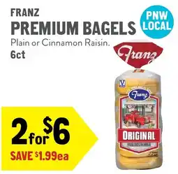 New Seasons Market Franz premium bagels offer