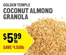 New Seasons Market Golden temple coconut almond granola offer