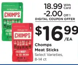 Kroger Chomps Meat Sticks offer