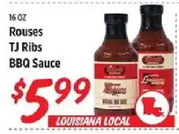 Rouses Rouses TJ Ribs BBQ Sauce offer