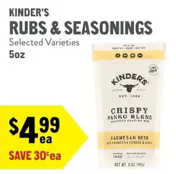 New Seasons Market Kinder's crispy panko blend offer