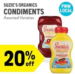 New Seasons Market Suzie's Organics Condiments offer