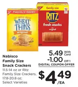 Kroger Nabisco Family Size Snack Crackers offer