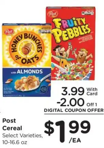 Kroger Post Cereal offer