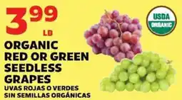 Sedano's Organic Red or Green Seedless Grapes offer