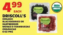 Sedano's Driscoll's organic blackberries or raspberries offer
