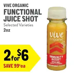 New Seasons Market Vive Organic Functional Juice Shot offer