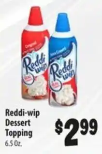 Food Giant Reddi-wip Dessert Topping offer