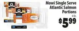 Food Giant Mowi single serve atlantic salmon portions offer