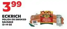 Sedano's Eckrich polish or smoked sausage offer