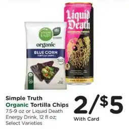 Kroger Simple Truth Organic Tortilla Chips offer