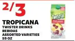 Sedano's Tropicana Twister Drinks offer