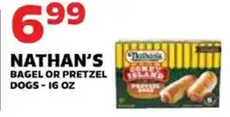 Sedano's Nathan's bagel or pretzel dogs offer