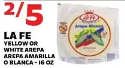 Sedano's La Fe yellow or white arepa offer